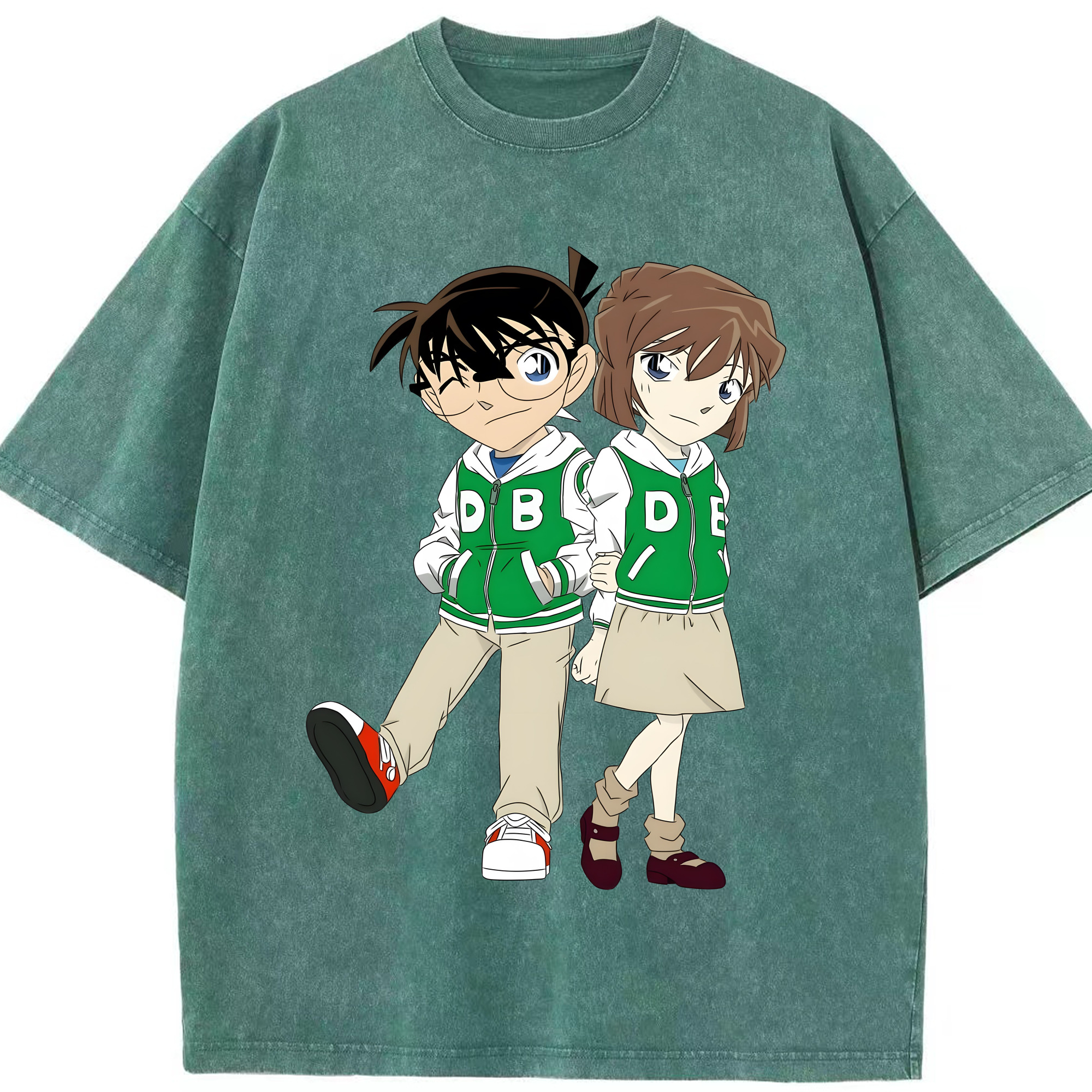 （画像用） 名探偵コナン 江戸川 コナン Detective Conan Conan Edogawa 綿100% ヴィンテージ風 半袖Tシャツ（フロントプリント）
